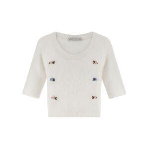 Alessandra Rich Women's Carded Mohair Sweater